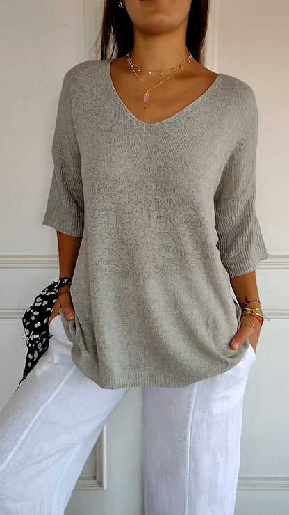 Loraine - Elegant Knitted Shirt