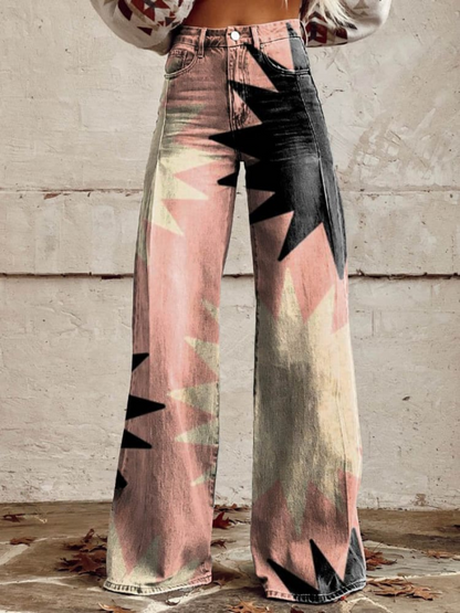 BERTHA | PINK EXPLOSION WIDE LEG PANTS