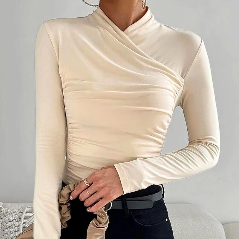 Quinn | Classic Cross-Neck Top