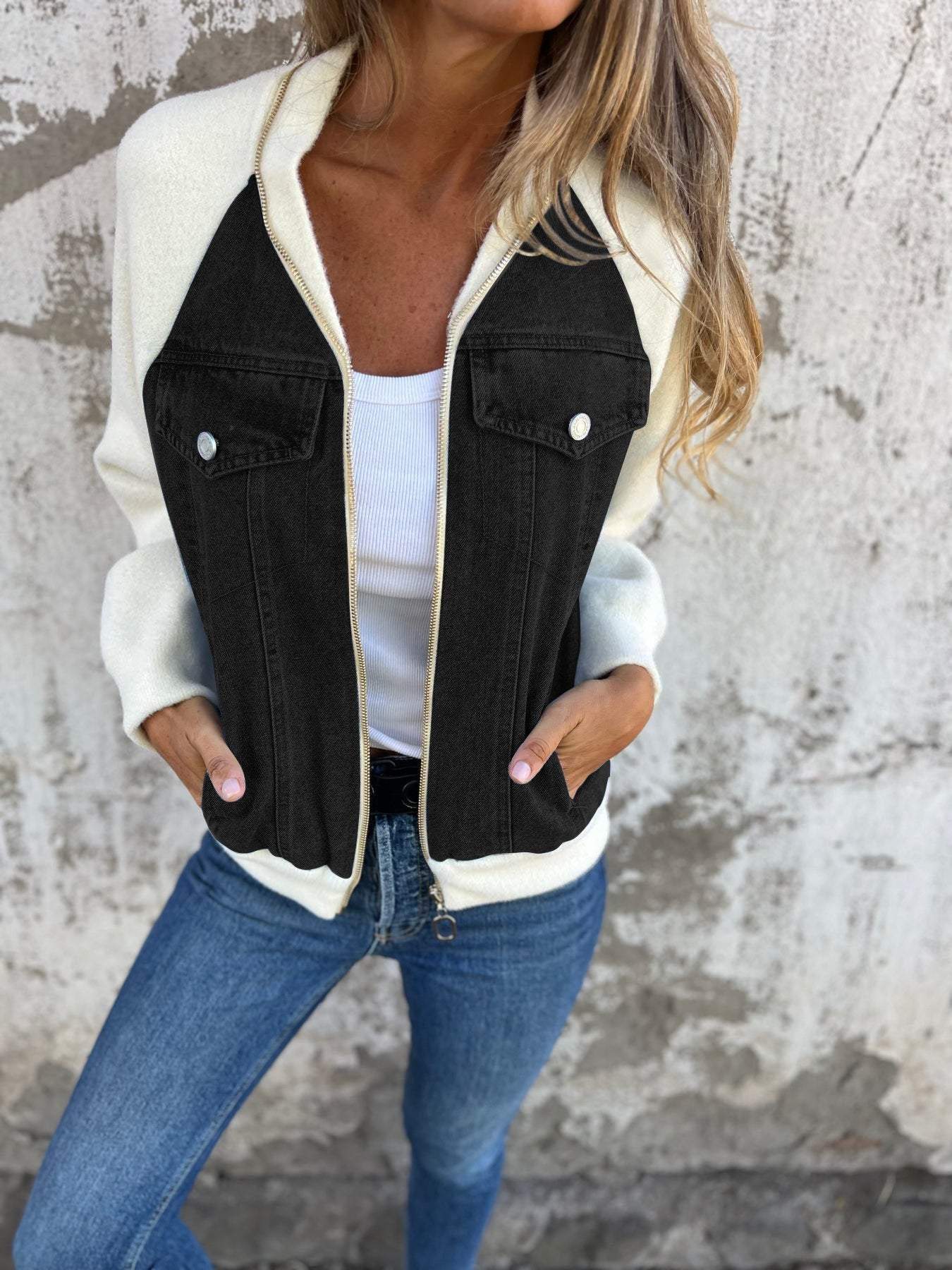 OLIVIA™ - Modern Jacket with Denim